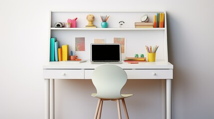 computer desk front view