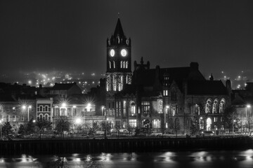 Fototapeta premium Unique Perspective: Guildhall black and white 1