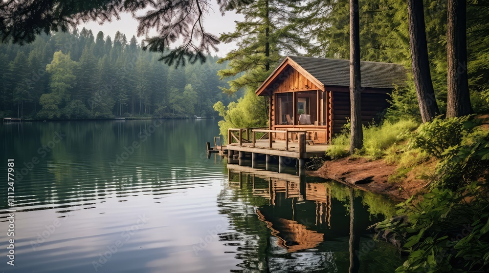 Poster lake wood cabin