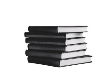 a stack of books on a white background