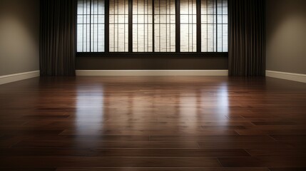 Obraz premium sophisticated empty room wood floors