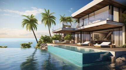 Fototapeta premium modern tropical house