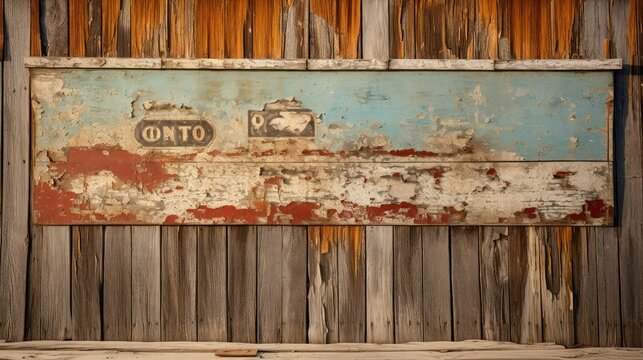 weathered antique wood sign