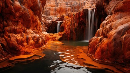 pool orange water