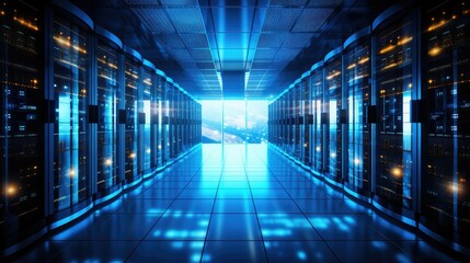 Fototapeta premium network data server room
