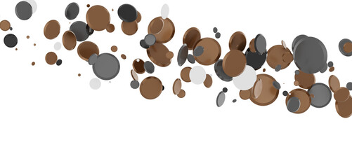 confetti png. Gold confetti falls from the sky. Glittering confetti on a transparent background. Holiday,