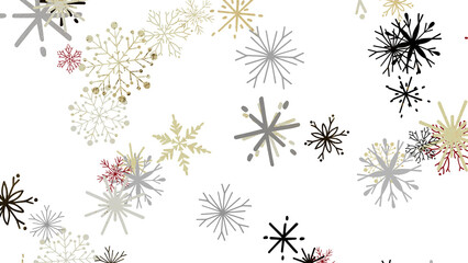 Winter Snow Symphony: Captivating 3D Illustration of Descending Snowflakes for Christmas