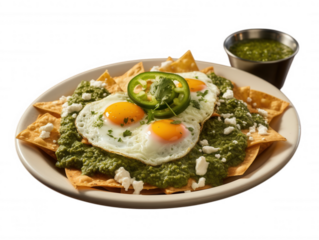 Delicious Green Chile Huevos Rancheros with Tortilla Chips