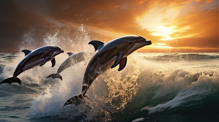 Fototapeta premium playful water splash ocean
