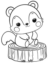 Fototapeta premium Hand drawn squirrel