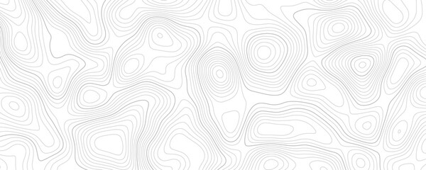 Abstract wavy topographic line background. Seamless pattern and banner design. Modern and dynamic feel to topographic mapping vector illustration.