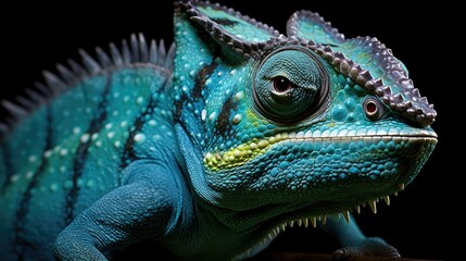 Fototapeta premium skin blue chameleon