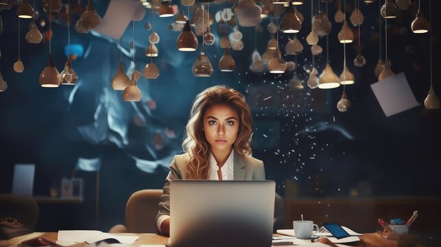 lptop woman at a desk