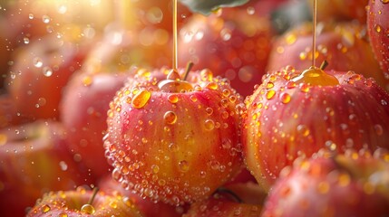 Refreshing apple juice creation orchard field food photography natural environment close-up view healthy concepts for enjoyment