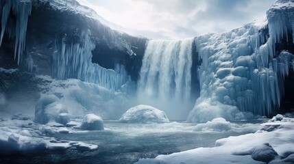 frozen blue ice