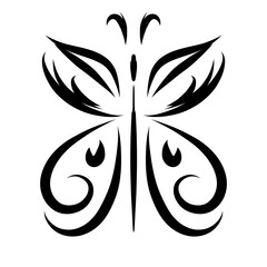 Black and white butterfly tribal. Tribal art design tattoo abstract butterfly