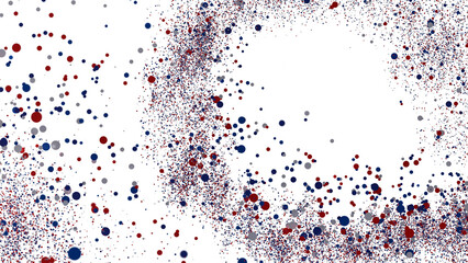 Red Blue Gray Confetti Explosion Background Stock Photo