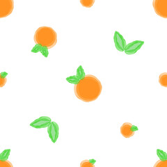 Cute fabric pattern for children, orange red, bright, vector, background, pattern