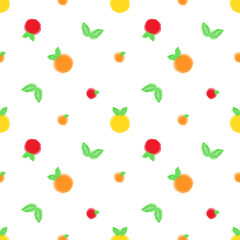 Cute fabric pattern for children, orange red, bright, vector, background, pattern
