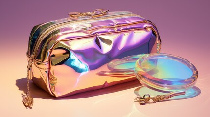 bag gold holographic
