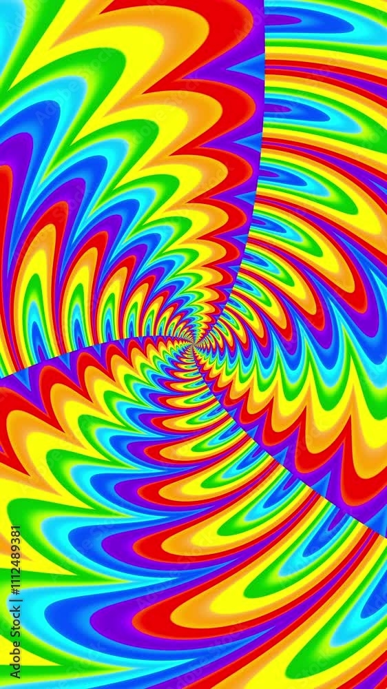 Aufkleber distorted twisted colorful line background. trippy strip psychedelic motion animation. neon color. g