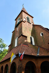 Brick Church Tower in Konstancin-Jeziorna