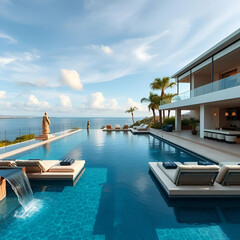 Obraz premium Swimming pool in the resort