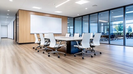 Sleek and Functional Corporate Huddle Space for Collaborative Teamwork