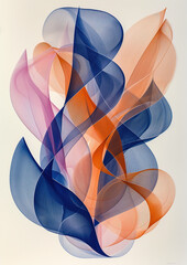 abstract background with ribbon