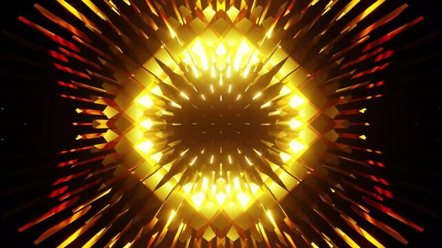Gold party kaleidoscopic VJ loop background