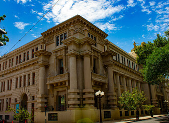 Fototapeta premium Old colonial building in the city Rosario, Argentina