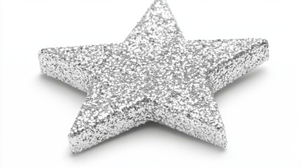 Obraz premium Sparkling Silver Star Ornament for New Year’s Eve