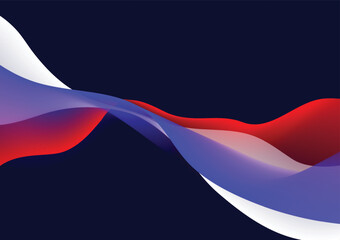 Abstract background with dynamic tech-inspired wavy lines, showcasing a gradient of red, white, and blue reminiscent of a tricolor flag.