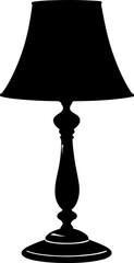 Obraz premium Silhouette of Classic Table Lamp
