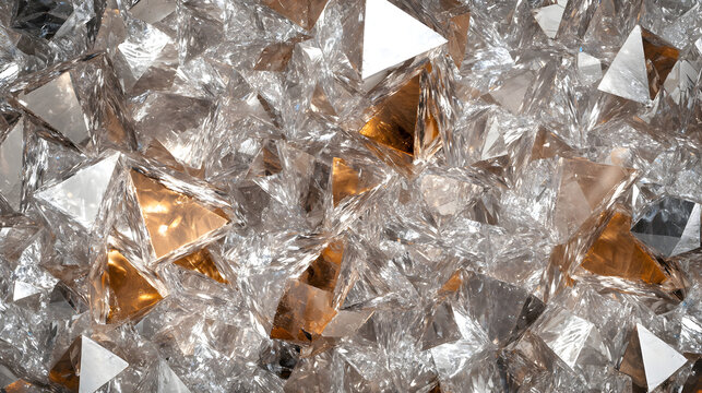 un fondo lleno de cristales o de diamantes elegantes transparentes piedras preciosas