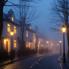 Empty Road In Dark Atmosphere