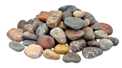 Round river stones transparent background