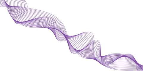 Fototapeta premium Abstract purple and white background with a glowing abstract wave. Background lines wave abstract stripe design. Vector illustration.