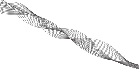 Abstract vector blue wave lines on white background. Digital frequency track equalizer. Modern technology background, wave design. Vector illustration.