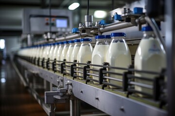 Fototapeta premium milk production in a plant