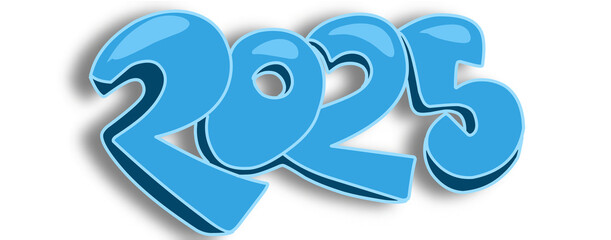 number 2025 with transparent background