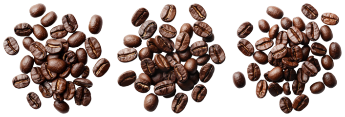 Assorted coffee beans showcasing different roast levels