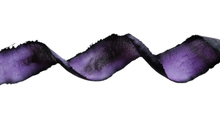 A flowing ribbon in shades of purple, showcasing a textured surface with subtle highlights and shadows.