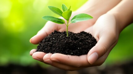 A Tender Sprout Held in Caring Hands: Celebrating the Earth's Bounty
