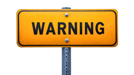 Warning danger sign with exclamation mark isolated, yellow caution safety symbol illustration, restricted area hazard alert design concept