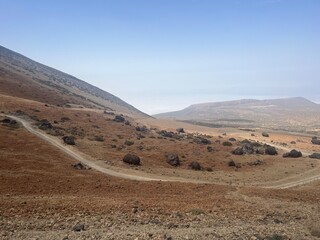 landscape in a volcanic area