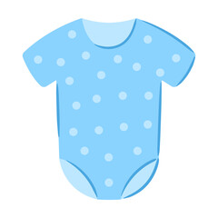 Illustration of baby suit. New born baby boy Happy Birthday object.