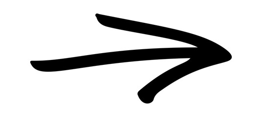 Doodle sketch direction line arrow