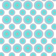 Blue flower circle pattern
