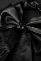 A close-up view of a bow tie lying on a flat surface
